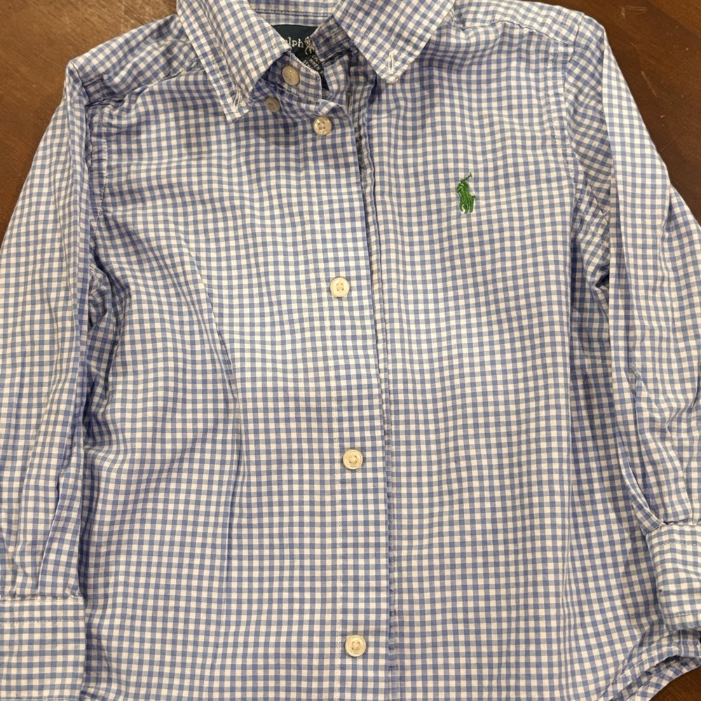 Polo by Ralph Lauren Kids Blue Gingham Shirt